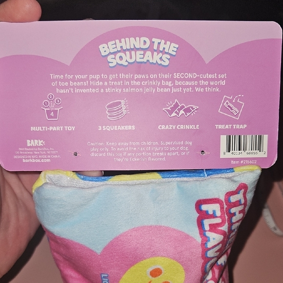 Bark Jelly Toe Beans Plush Set - Pink, Yellow, Blue - Picture 3 of 3